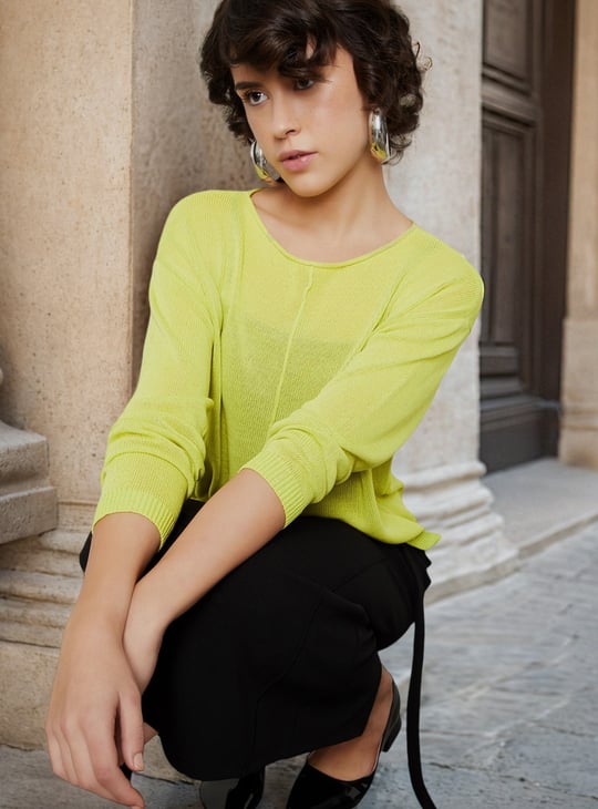 Women Loose Knit Top