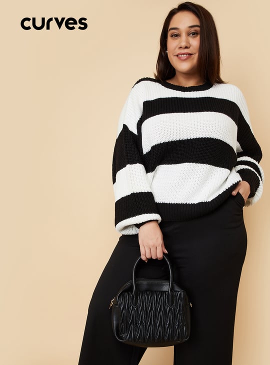 Women Striped Knitted Sweater