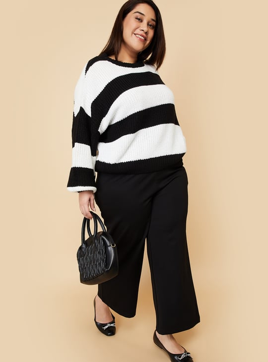 Women Striped Knitted Sweater