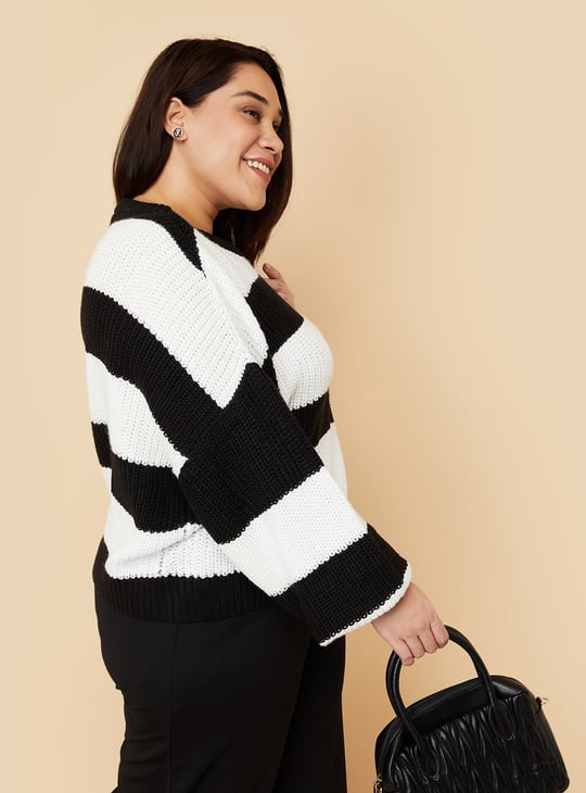 Women Striped Knitted Sweater