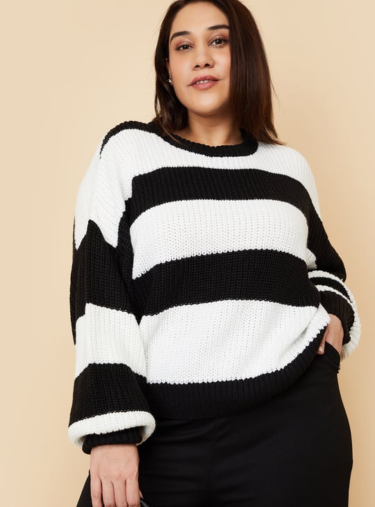 Women Striped Knitted Sweater
