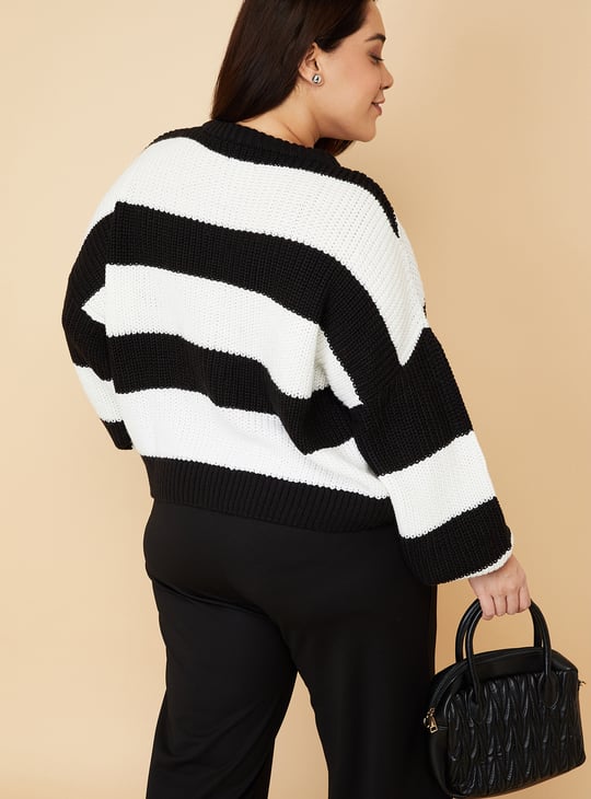 Women Striped Knitted Sweater