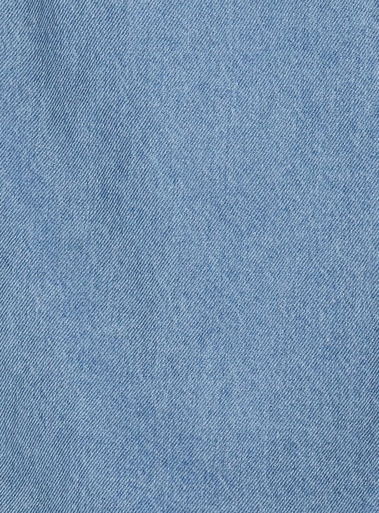 Boys Washed Hooded Denim Shirt