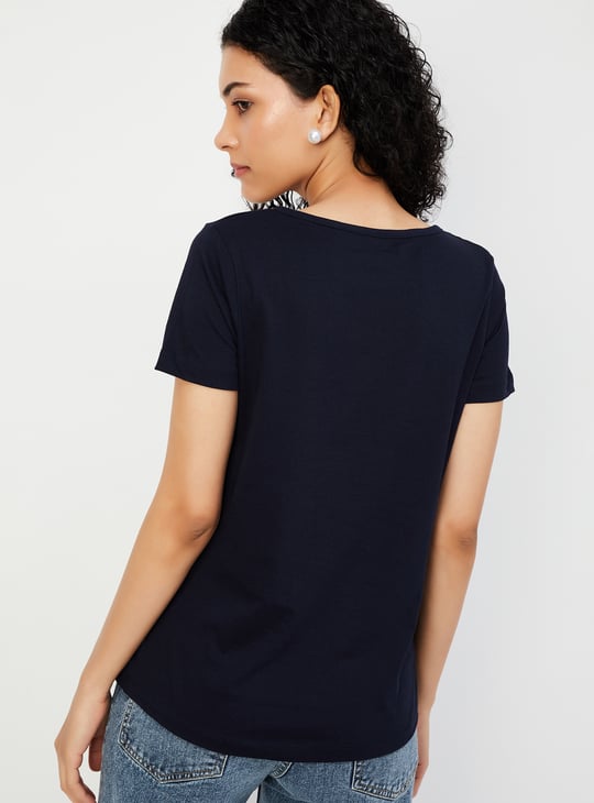 Women Lace Detail T-shirt
