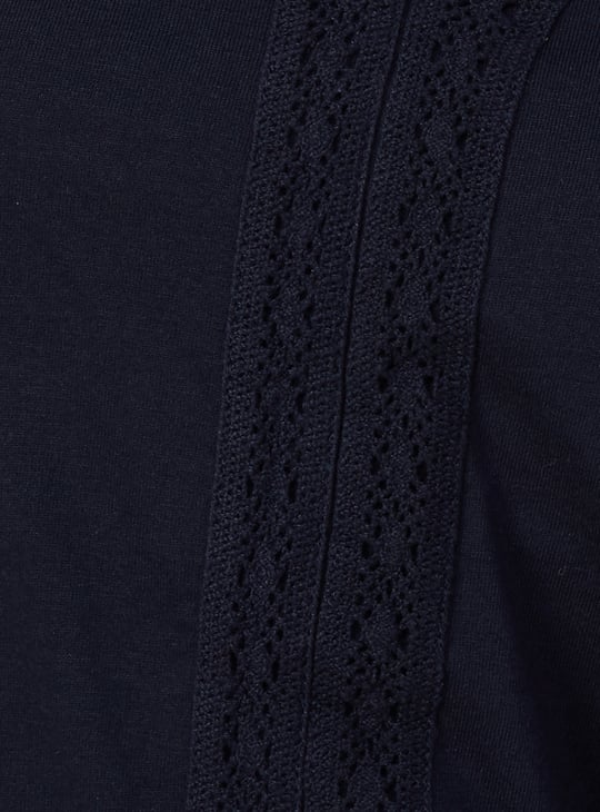 Women Lace Detail T-shirt