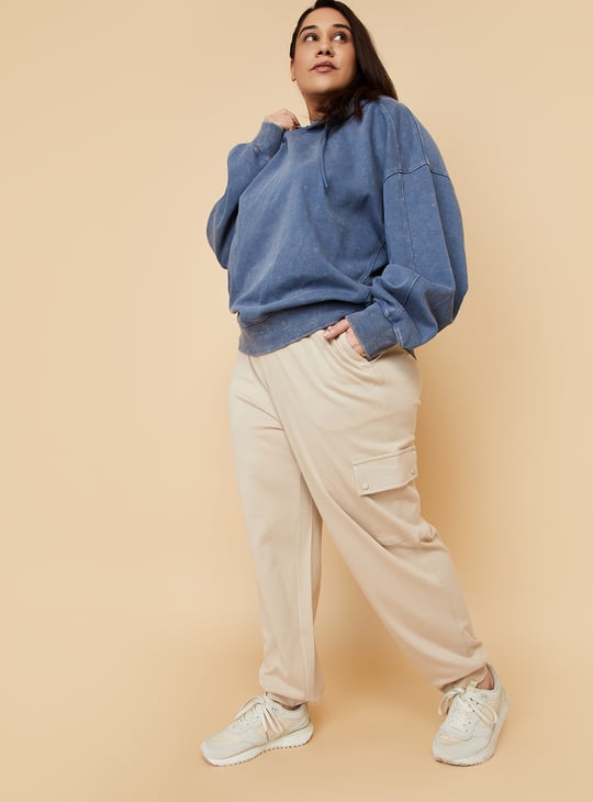Women Solid Athleisure Cargo Joggers