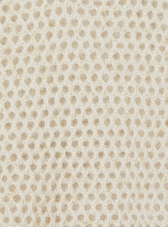 Girls Open Knit Metallic Sweater