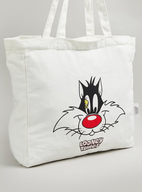 Women Looney Tunes Print Shopper Bag