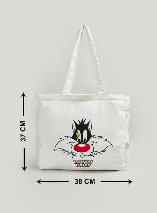 Women Looney Tunes Print Shopper Bag
