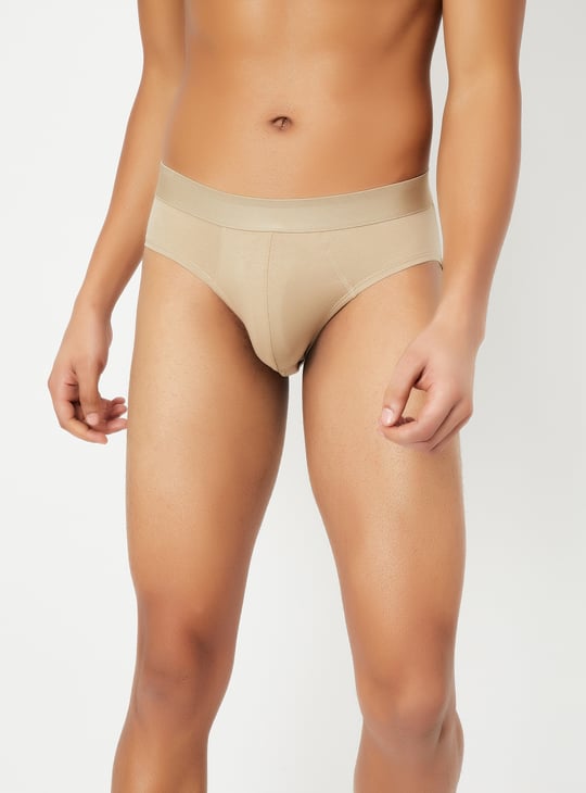 Men Solid Briefs - Pack of 2