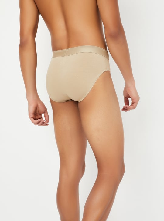 Men Solid Briefs - Pack of 2