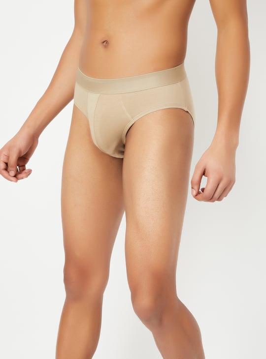 Men Solid Briefs - Pack of 2