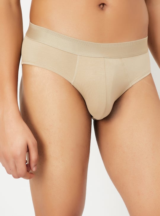 Men Solid Briefs - Pack of 2