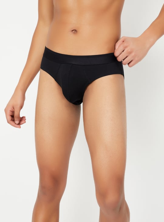 Men Solid Briefs - Pack of 2