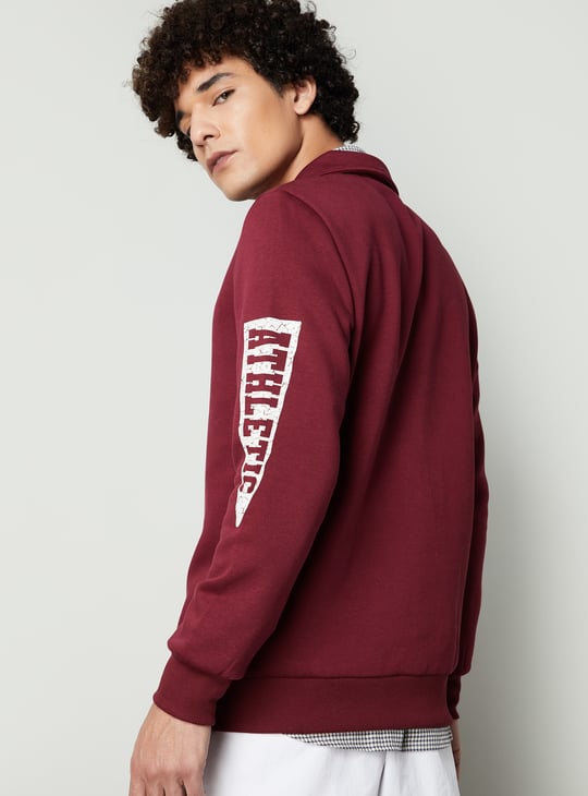 Men Printed Polo Sweatshirt