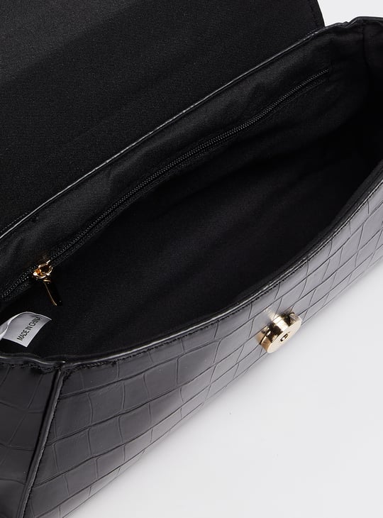 Women Croc Embossed Sling Bag