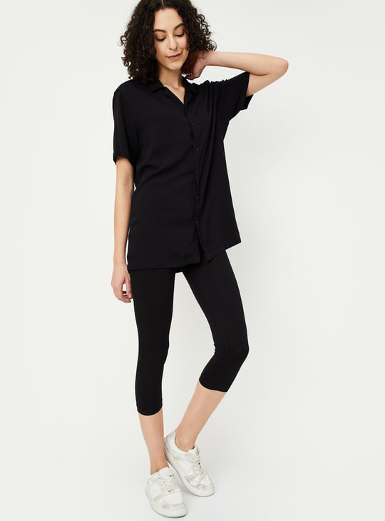 Women Solid Calf Length Leggings | Solid