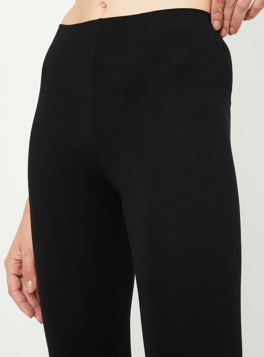 Women Solid Calf Length Leggings | Solid