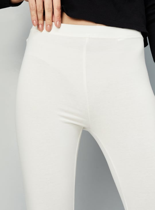 Women Solid Calf Length Leggings