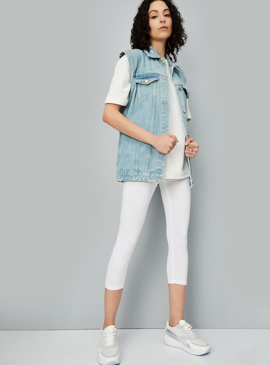 Women Solid Calf Length Leggings