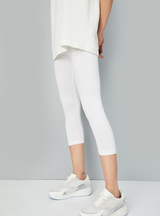 Women Solid Calf Length Leggings