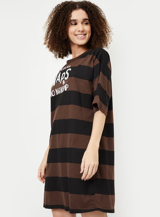 Women Boxy Fit Printed Chemise