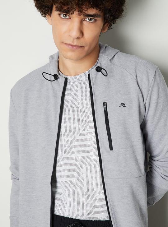 Men Back Typographic Print Hooded Sweatshirt