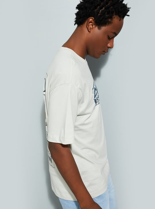 URB_N Men Oversized One Piece Printed T-shirt