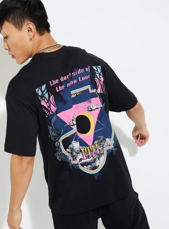 URB_N Men Oversized Pink Floyd Printed T-shirt