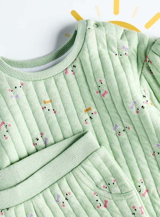 Girls Quilted Sleepwear Set