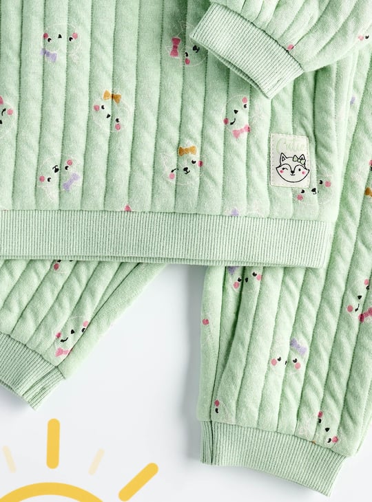 Girls Quilted Sleepwear Set