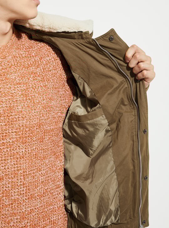 URB_N Men Sherpa Collar Jacket