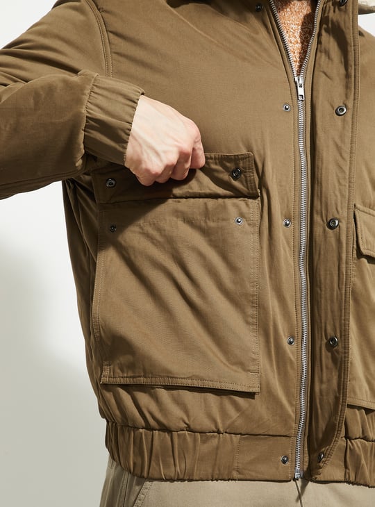 URB_N Men Sherpa Collar Jacket