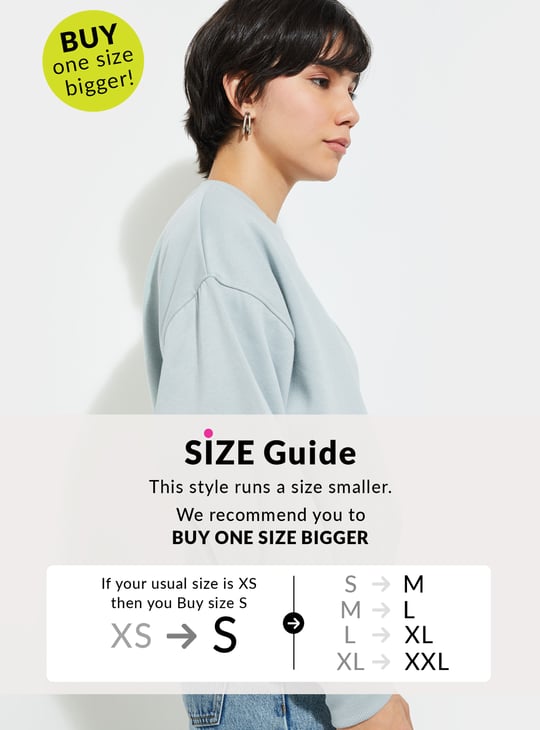 URB_N Women Solid Oversized Sweatshirt