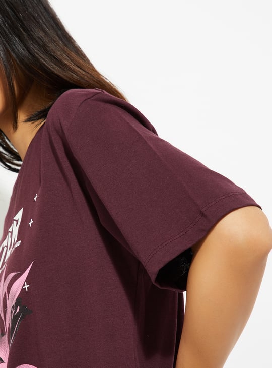 URB_N Women Relaxed Fit Graphic Printed T-shirt