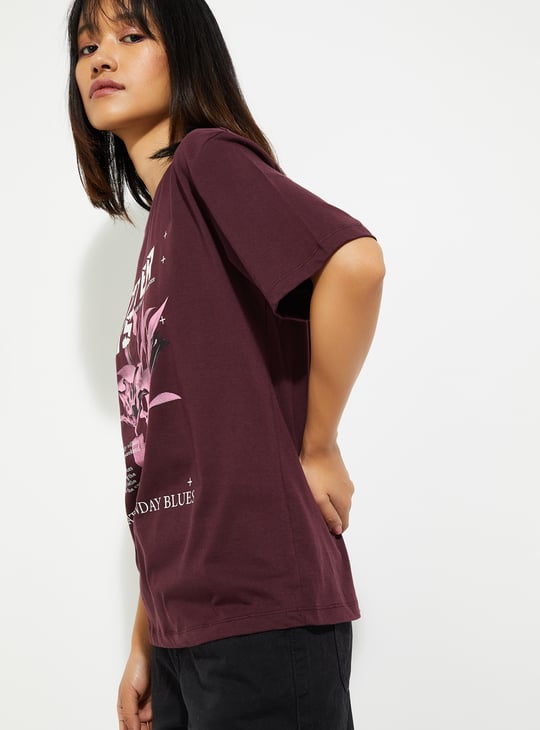 URB_N Women Relaxed Fit Graphic Printed T-shirt