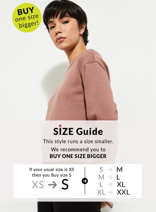 URB_N Women Solid Relaxed Fit Sweatshirt | Solid