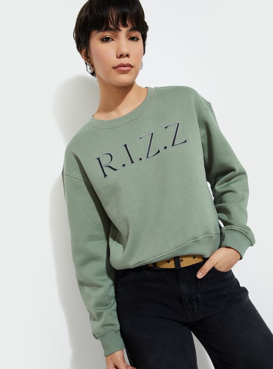 URB_N Women Printed Relaxed Fit Sweatshirt