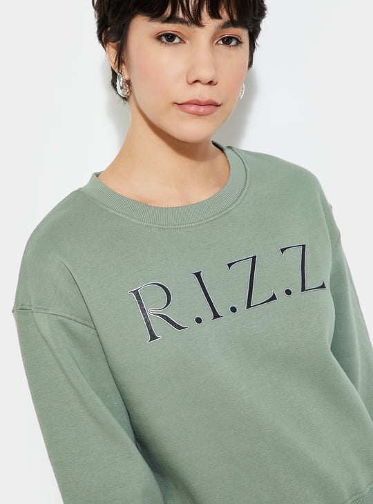 URB_N Women Printed Relaxed Fit Sweatshirt