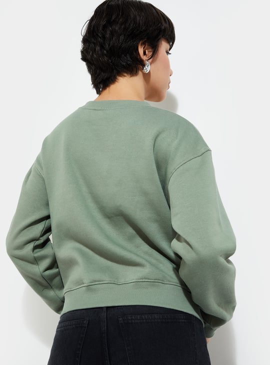 URB_N Women Printed Relaxed Fit Sweatshirt