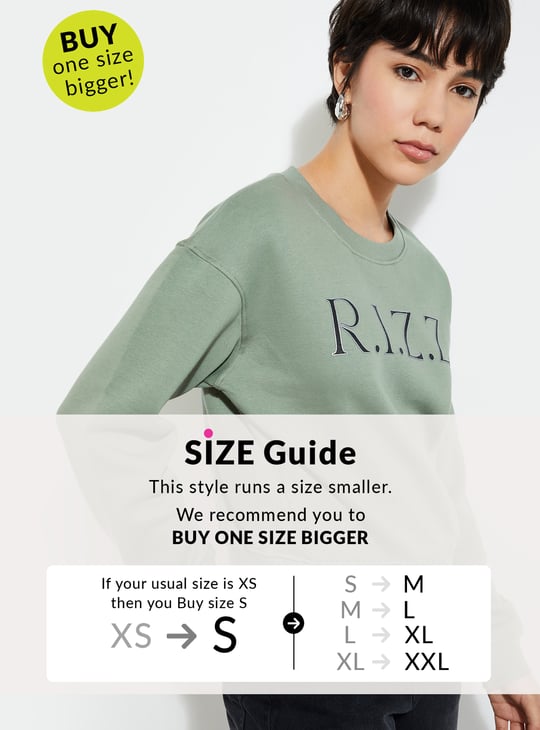 URB_N Women Printed Relaxed Fit Sweatshirt