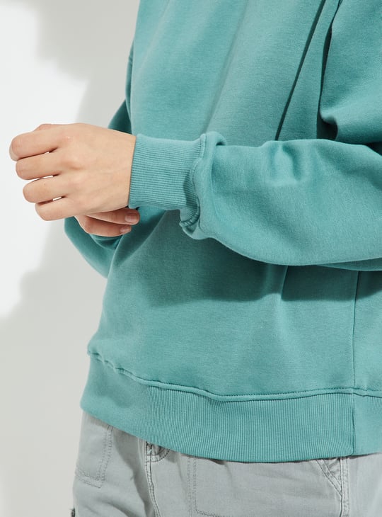 URB_N Women Solid Oversized Sweatshirt