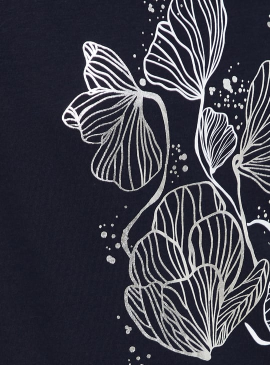 Women Metallic Printed T-shirt