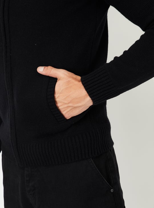 Men Knit Zip Cardigan