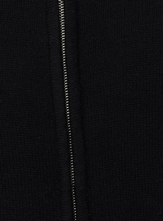 Men Knit Zip Cardigan