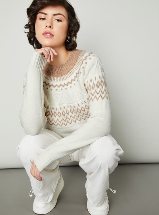 Women Fair Isle Knit Sweater