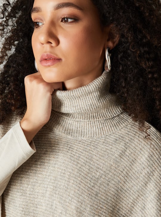 Women Knit Kaftan Sweater