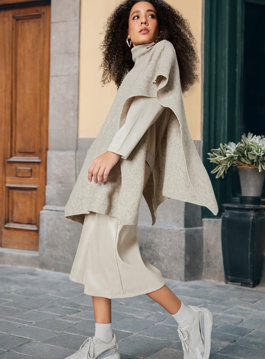 Women Knit Kaftan Sweater