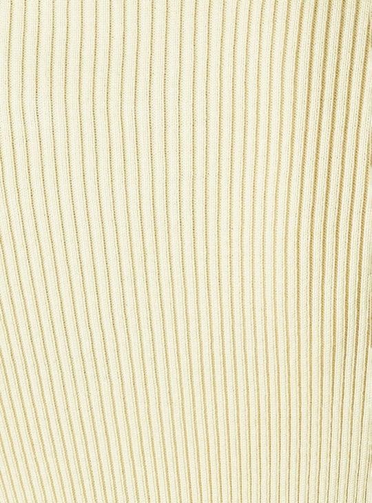 Women Rib Knit Polo Sweater