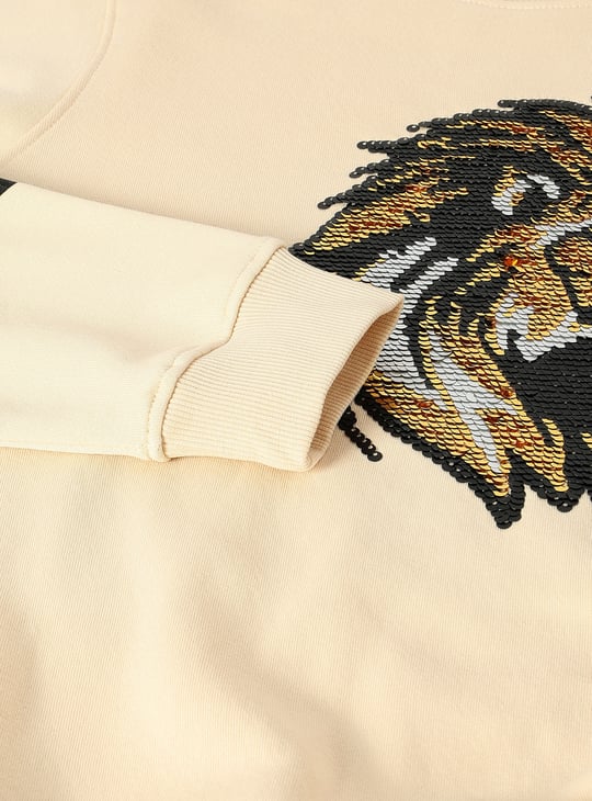 Boys Flip Sequinned Sweatshirt Embellished